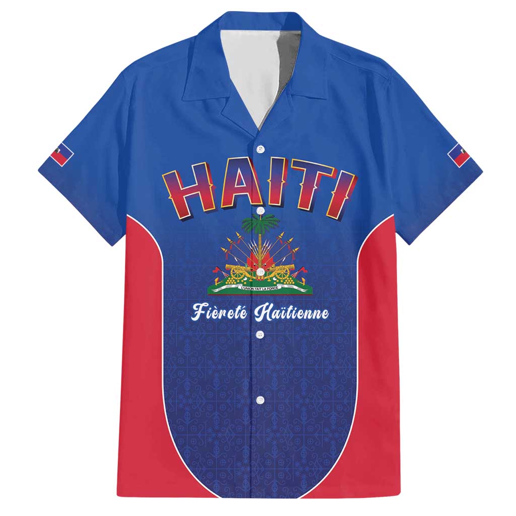 World Football Haiti 2026 Hawaiian Shirt Haiti est de Retour Blue Voodoo Veve Spirits - Wonder Print Shop
