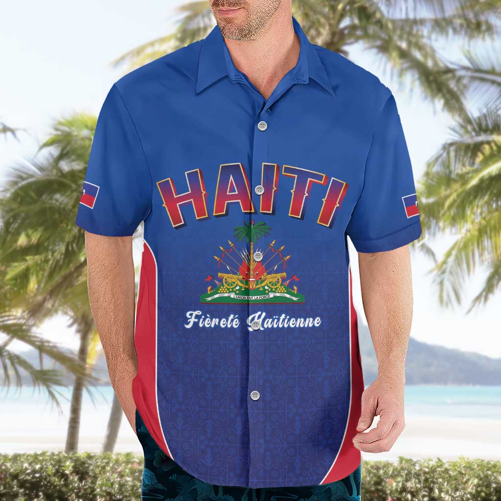 World Football Haiti 2026 Hawaiian Shirt Haiti est de Retour Blue Voodoo Veve Spirits - Wonder Print Shop