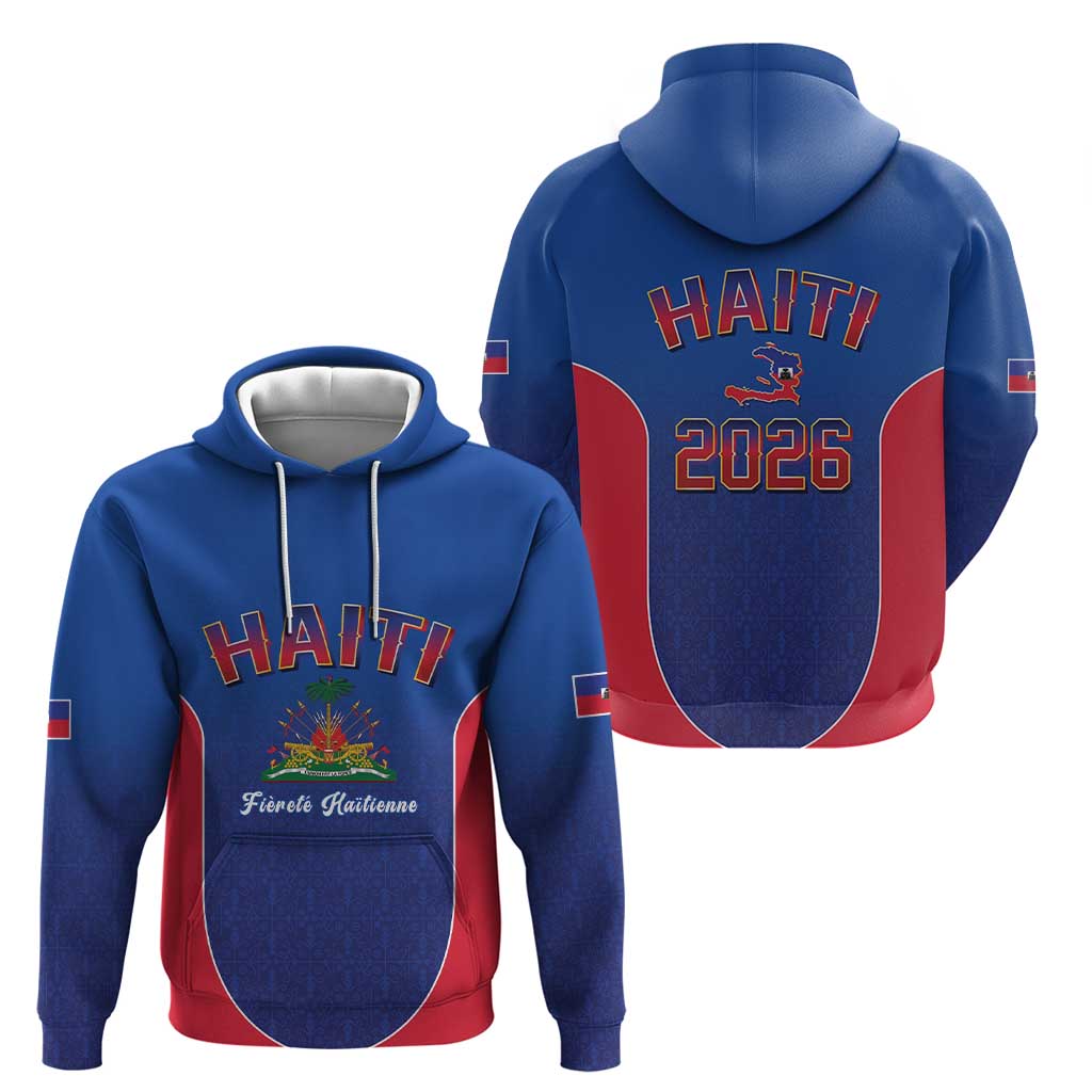 World Football Haiti 2026 Hoodie Haiti est de Retour Blue Voodoo Veve Spirits - Wonder Print Shop