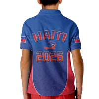 World Football Haiti 2026 Kid Polo Shirt Haiti est de Retour Blue Voodoo Veve Spirits - Wonder Print Shop
