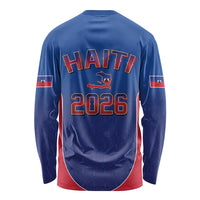 World Football Haiti 2026 Long Sleeve Shirt Haiti est de Retour Blue Voodoo Veve Spirits - Wonder Print Shop