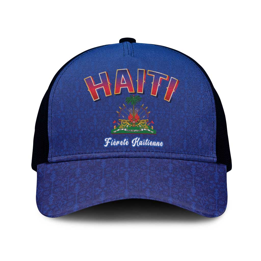 World Football Haiti 2026 Mesh Trucker Cap Haiti est de Retour Blue Voodoo Veve Spirits - Wonder Print Shop
