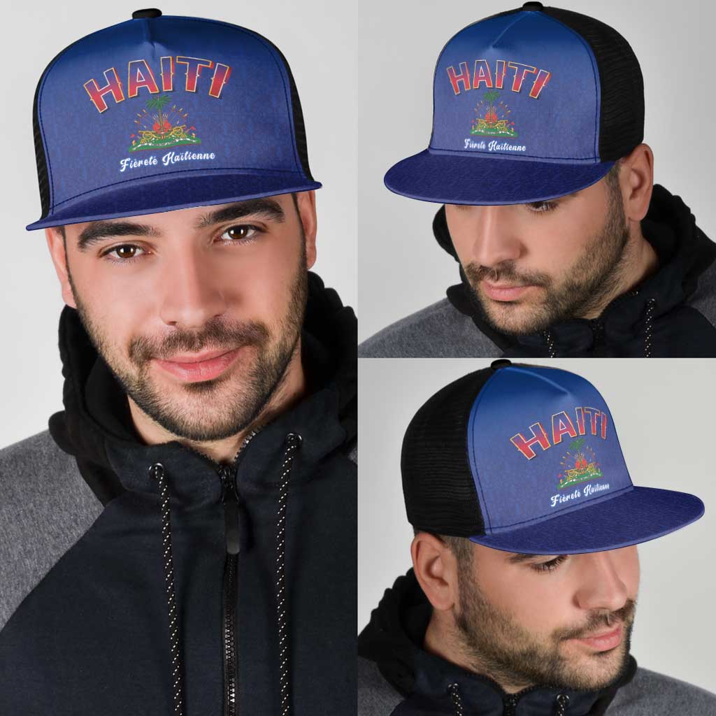 World Football Haiti 2026 Mesh Trucker Cap Haiti est de Retour Blue Voodoo Veve Spirits - Wonder Print Shop