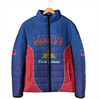 World Football Haiti 2026 Padded Jacket Haiti est de Retour Blue Voodoo Veve Spirits - Wonder Print Shop