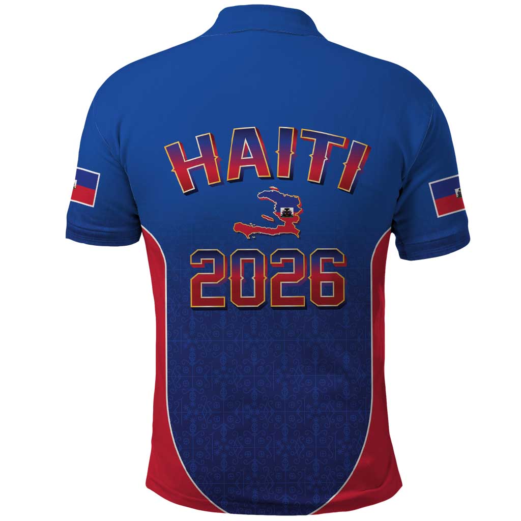 World Football Haiti 2026 Polo Shirt Haiti est de Retour Blue Voodoo Veve Spirits - Wonder Print Shop
