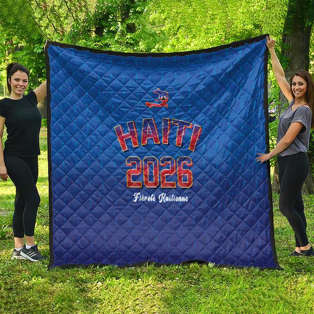 World Football Haiti 2026 Quilt Haiti est de Retour Blue Voodoo Veve Spirits - Wonder Print Shop