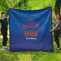 World Football Haiti 2026 Quilt Haiti est de Retour Blue Voodoo Veve Spirits - Wonder Print Shop
