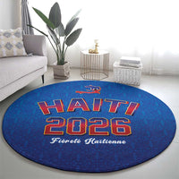 World Football Haiti 2026 Round Carpet Haiti est de Retour Blue Voodoo Veve Spirits - Wonder Print Shop