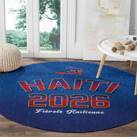 World Football Haiti 2026 Round Carpet Haiti est de Retour Blue Voodoo Veve Spirits - Wonder Print Shop