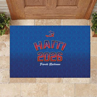 World Football Haiti 2026 Rubber Doormat Haiti est de Retour Blue Voodoo Veve Spirits - Wonder Print Shop
