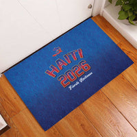 World Football Haiti 2026 Rubber Doormat Haiti est de Retour Blue Voodoo Veve Spirits - Wonder Print Shop
