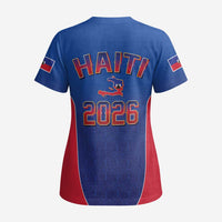 World Football Haiti 2026 Scrub Top Haiti est de Retour Blue Voodoo Veve Spirits - Wonder Print Shop