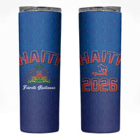 World Football Haiti 2026 Skinny Tumbler Haiti est de Retour Blue Voodoo Veve Spirits - Wonder Print Shop
