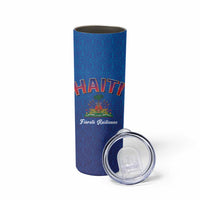 World Football Haiti 2026 Skinny Tumbler Haiti est de Retour Blue Voodoo Veve Spirits - Wonder Print Shop