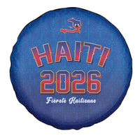 World Football Haiti 2026 Spare Tire Cover Haiti est de Retour Blue Voodoo Veve Spirits - Wonder Print Shop