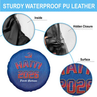 World Football Haiti 2026 Spare Tire Cover Haiti est de Retour Blue Voodoo Veve Spirits - Wonder Print Shop