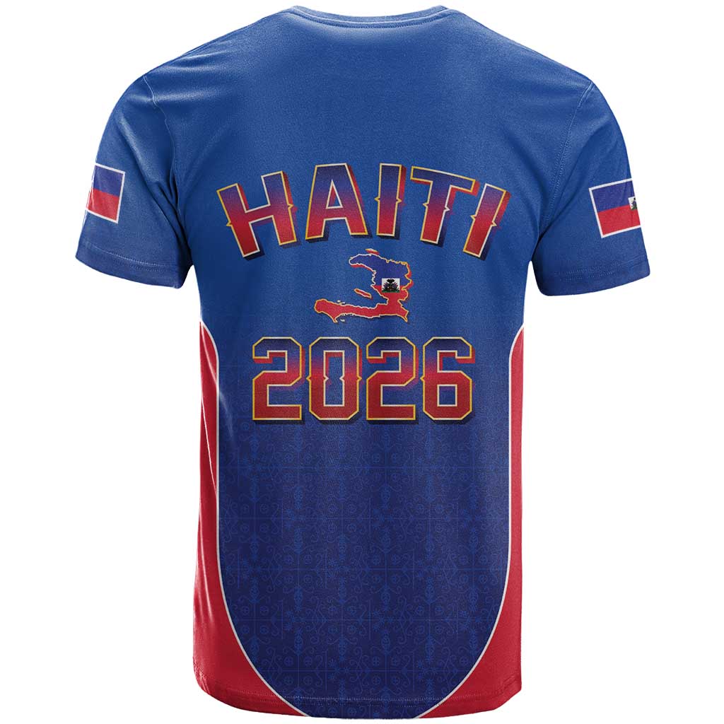 World Football Haiti 2026 T Shirt Haiti est de Retour Blue Voodoo Veve Spirits - Wonder Print Shop