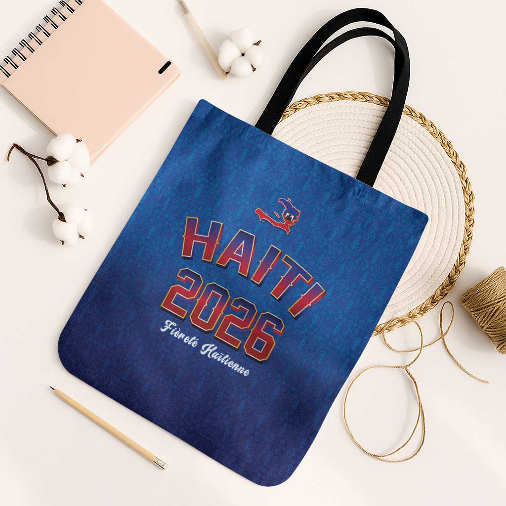 World Football Haiti 2026 Tote Bag Haiti est de Retour Blue Voodoo Veve Spirits - Wonder Print Shop