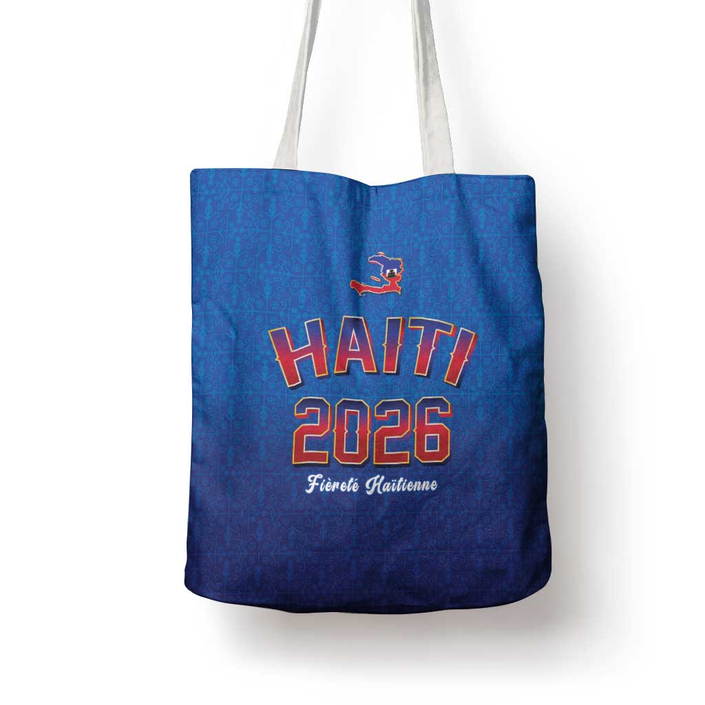 World Football Haiti 2026 Tote Bag Haiti est de Retour Blue Voodoo Veve Spirits - Wonder Print Shop
