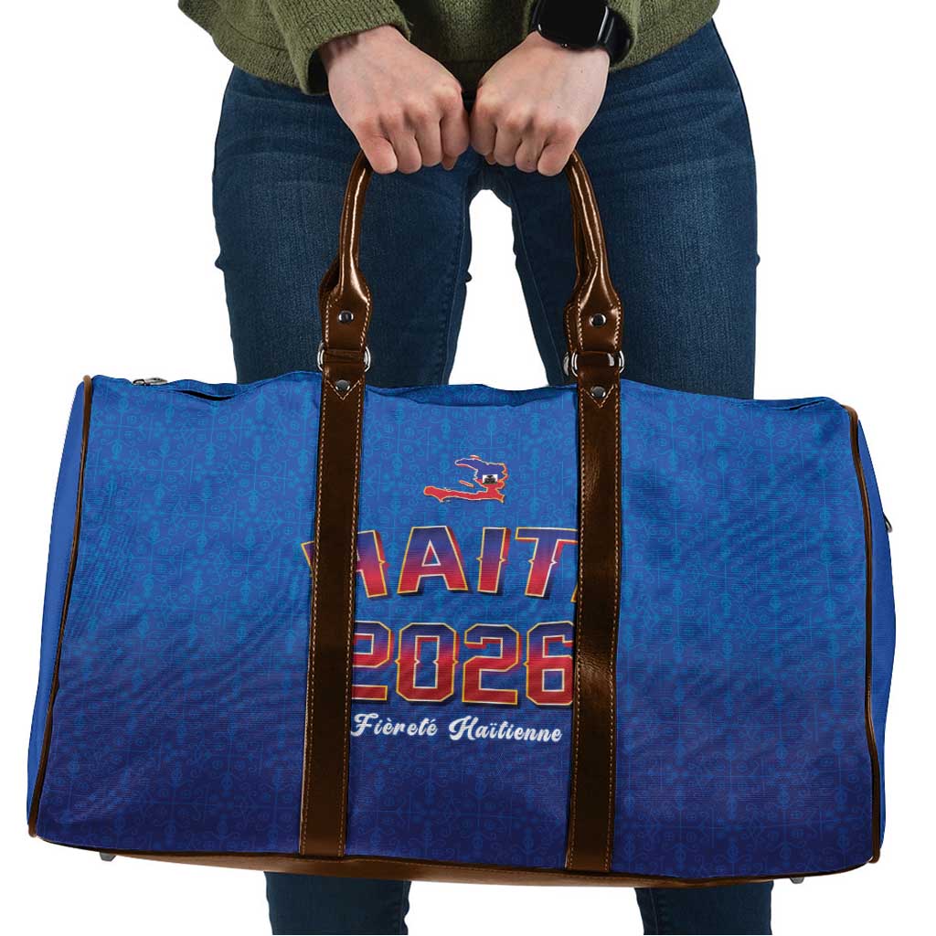 World Football Haiti 2026 Travel Bag Haiti est de Retour Blue Voodoo Veve Spirits - Wonder Print Shop