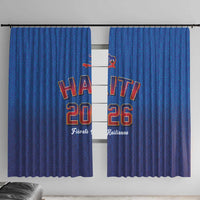 World Football Haiti 2026 Window Curtain Haiti est de Retour Blue Voodoo Veve Spirits - Wonder Print Shop