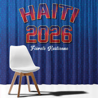 World Football Haiti 2026 Window Curtain Haiti est de Retour Blue Voodoo Veve Spirits - Wonder Print Shop
