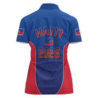 World Football Haiti 2026 Women Polo Shirt Haiti est de Retour Blue Voodoo Veve Spirits - Wonder Print Shop