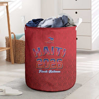 World Football Haiti 2026 Laundry Basket Haiti est de Retour Red Voodoo Veve Spirits - Wonder Print Shop