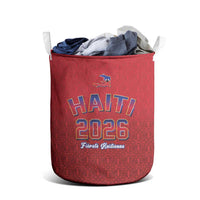 World Football Haiti 2026 Laundry Basket Haiti est de Retour Red Voodoo Veve Spirits - Wonder Print Shop