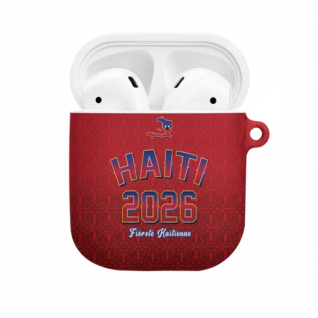 World Football Haiti 2026 AirPods Case Haiti est de Retour Red Voodoo Veve Spirits - Wonder Print Shop