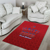 World Football Haiti 2026 Area Rug Haiti est de Retour Red Voodoo Veve Spirits - Wonder Print Shop
