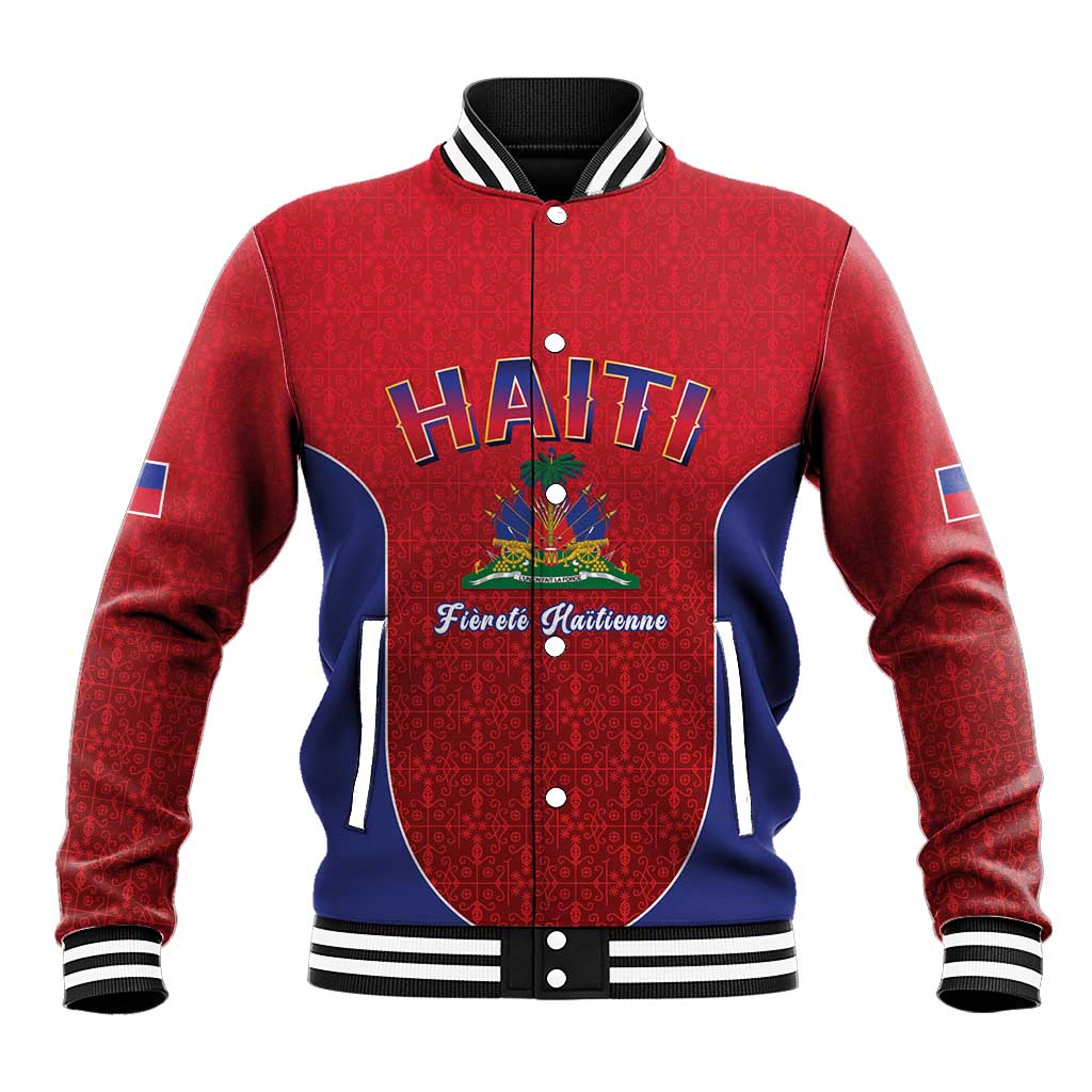 World Football Haiti 2026 Baseball Jacket Haiti est de Retour Red Voodoo Veve Spirits - Wonder Print Shop