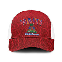 World Football Haiti 2026 Baseball Net Cap Haiti est de Retour Red Voodoo Veve Spirits - Wonder Print Shop