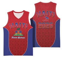 World Football Haiti 2026 Basketball Jersey Haiti est de Retour Red Voodoo Veve Spirits - Wonder Print Shop