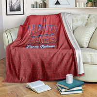 World Football Haiti 2026 Blanket Haiti est de Retour Red Voodoo Veve Spirits - Wonder Print Shop