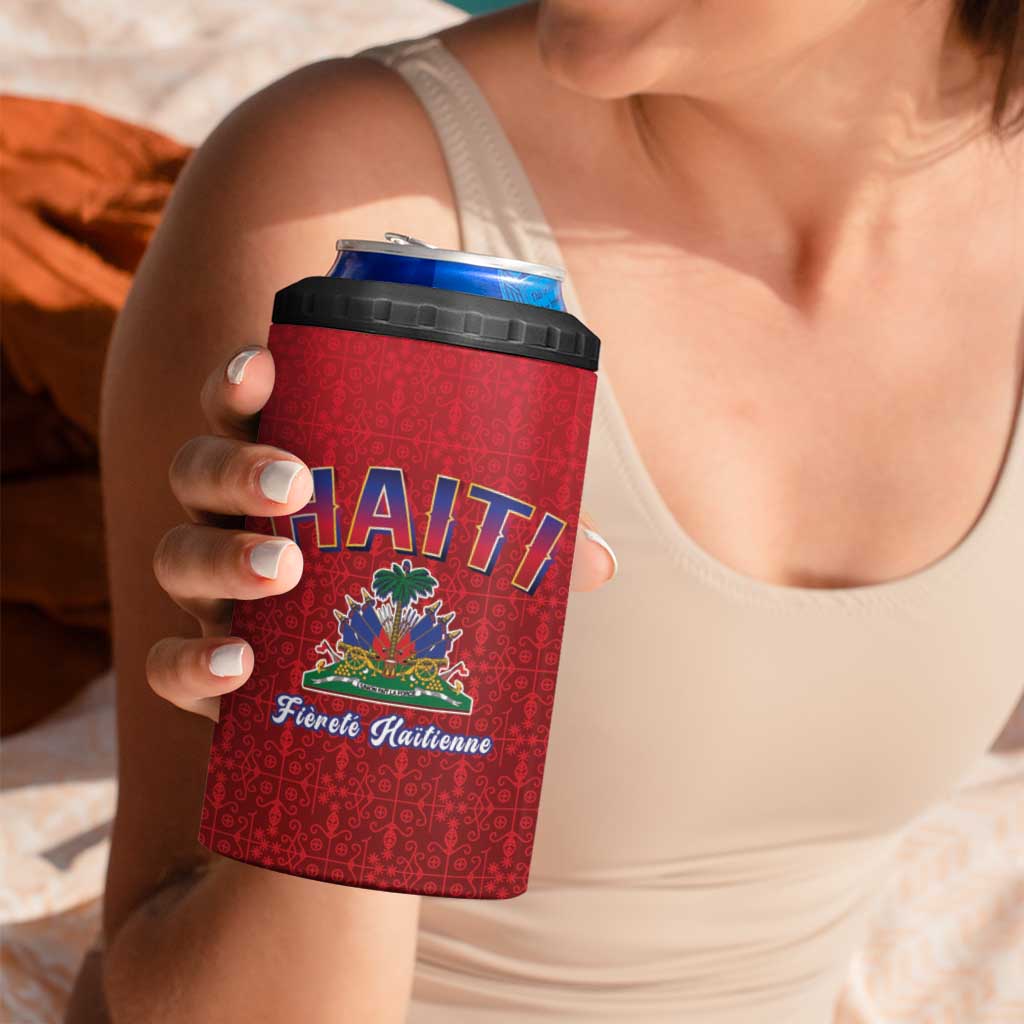 World Football Haiti 2026 4 in 1 Can Cooler Tumbler Haiti est de Retour Red Voodoo Veve Spirits - Wonder Print Shop