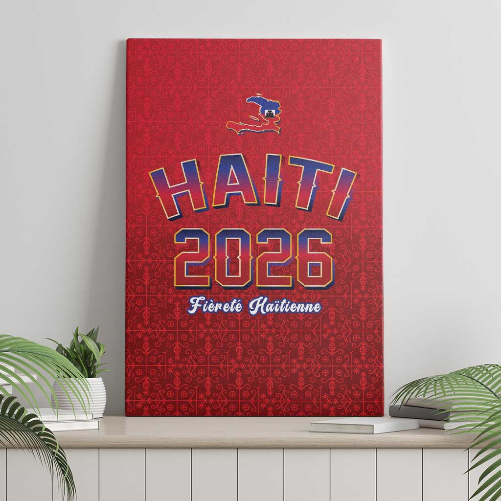 World Football Haiti 2026 Canvas Wall Art Haiti est de Retour Red Voodoo Veve Spirits - Wonder Print Shop