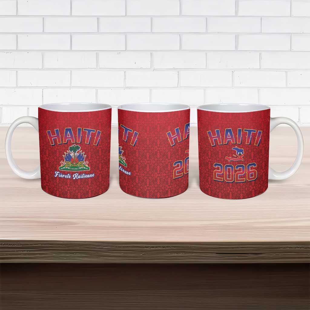 World Football Haiti 2026 Ceramic Mug Haiti est de Retour Red Voodoo Veve Spirits - Wonder Print Shop