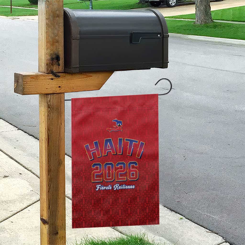 World Football Haiti 2026 Garden Flag Haiti est de Retour Red Voodoo Veve Spirits - Wonder Print Shop