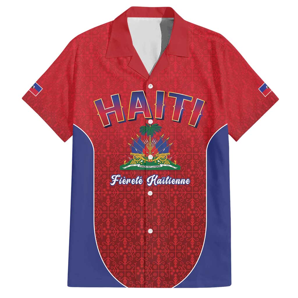 World Football Haiti 2026 Hawaiian Shirt Haiti est de Retour Red Voodoo Veve Spirits - Wonder Print Shop