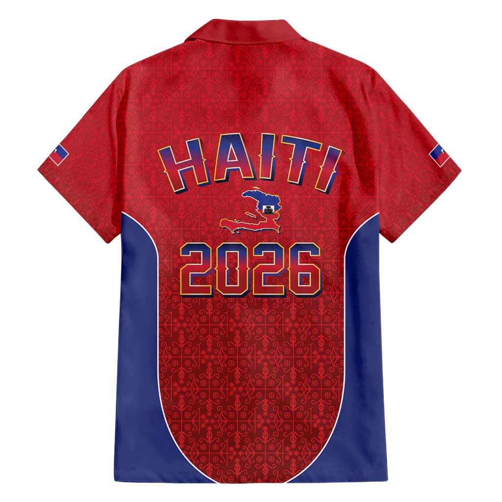 World Football Haiti 2026 Hawaiian Shirt Haiti est de Retour Red Voodoo Veve Spirits - Wonder Print Shop
