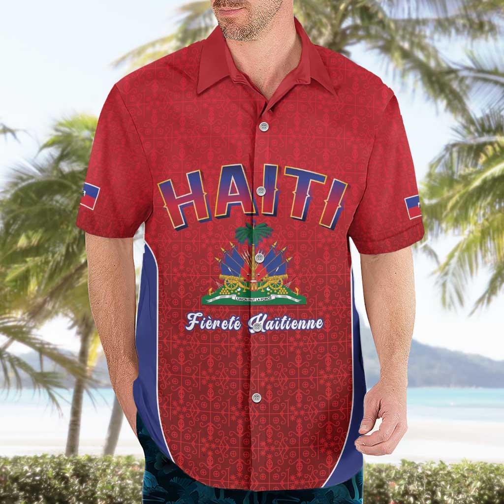 World Football Haiti 2026 Hawaiian Shirt Haiti est de Retour Red Voodoo Veve Spirits - Wonder Print Shop
