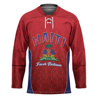World Football Haiti 2026 Hockey Jersey Haiti est de Retour Red Voodoo Veve Spirits - Wonder Print Shop