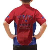 World Football Haiti 2026 Kid Hawaiian Shirt Haiti est de Retour Red Voodoo Veve Spirits - Wonder Print Shop