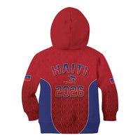 World Football Haiti 2026 Kid Hoodie Haiti est de Retour Red Voodoo Veve Spirits - Wonder Print Shop