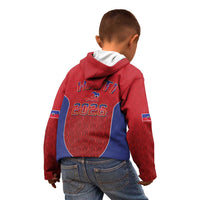 World Football Haiti 2026 Kid Hoodie Haiti est de Retour Red Voodoo Veve Spirits - Wonder Print Shop