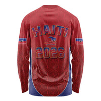 World Football Haiti 2026 Long Sleeve Shirt Haiti est de Retour Red Voodoo Veve Spirits - Wonder Print Shop
