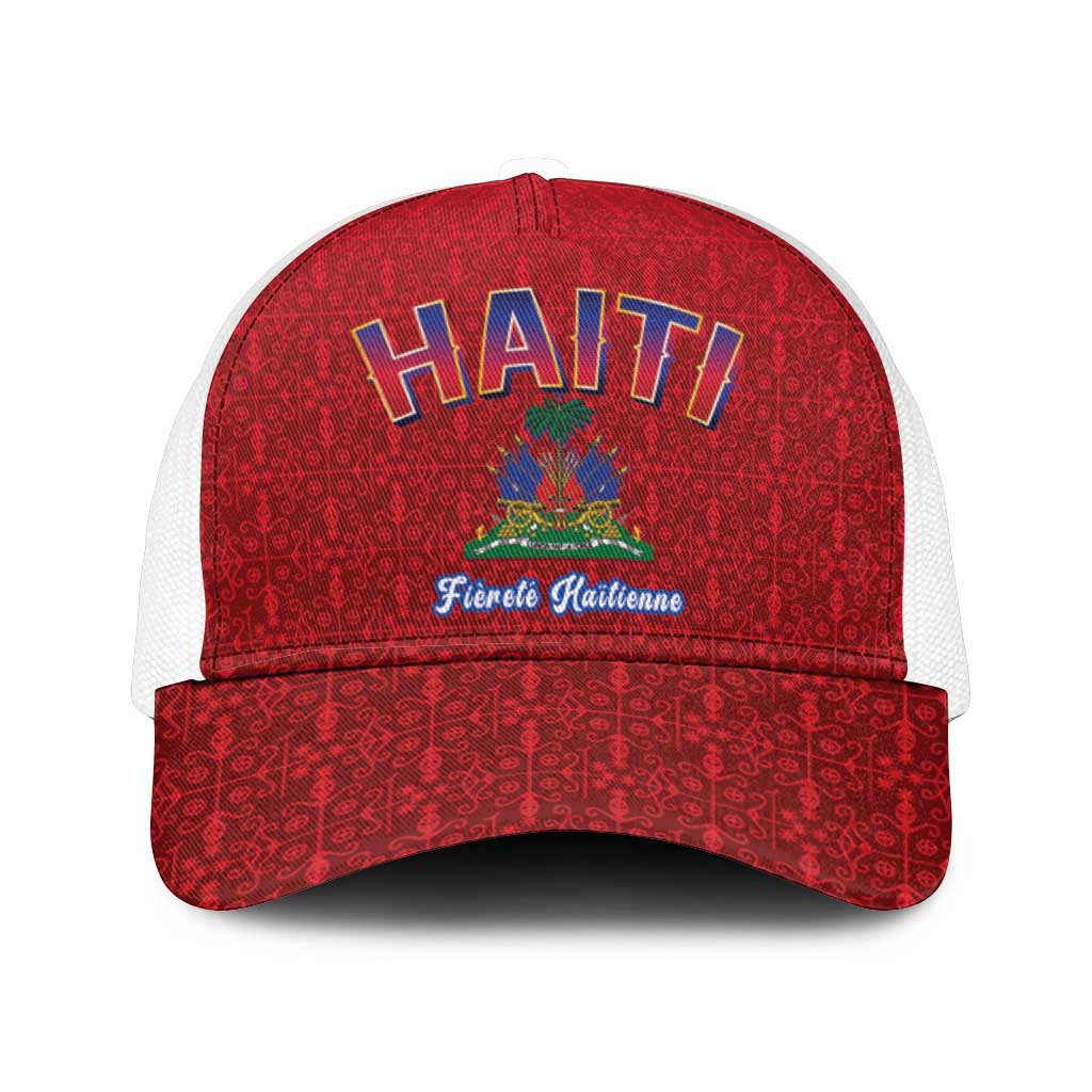 World Football Haiti 2026 Mesh Trucker Cap Haiti est de Retour Red Voodoo Veve Spirits - Wonder Print Shop