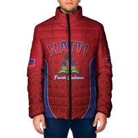 World Football Haiti 2026 Padded Jacket Haiti est de Retour Red Voodoo Veve Spirits - Wonder Print Shop