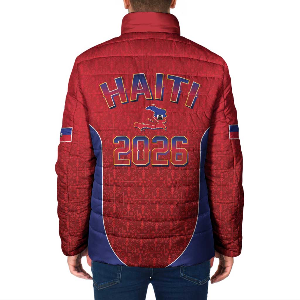 World Football Haiti 2026 Padded Jacket Haiti est de Retour Red Voodoo Veve Spirits - Wonder Print Shop